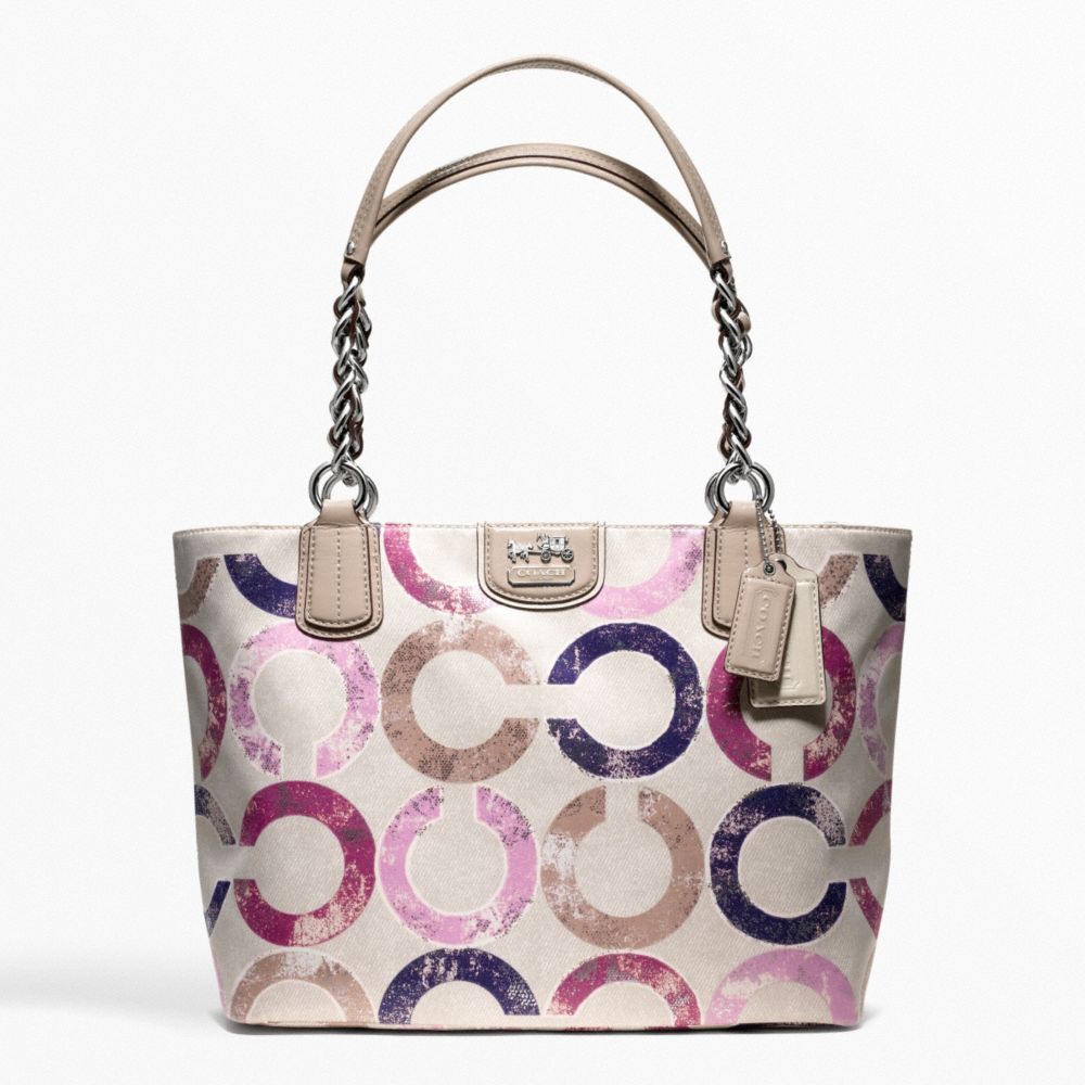 MADISON METALLIC GESSO OP ART TOTE - COACH F22286 - ONE-COLOR
