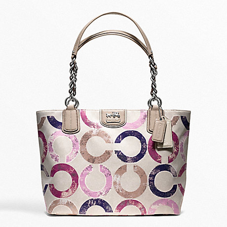 COACH F22286 MADISON METALLIC GESSO OP ART TOTE ONE-COLOR