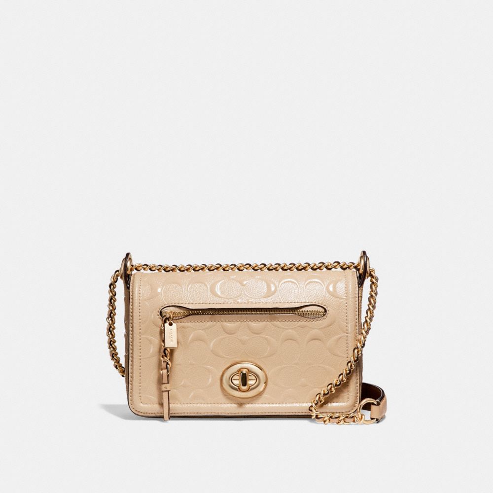 COACH F22292 - LEX SMALL FLAP CROSSBODY LIGHT GOLD/PLATINUM