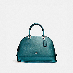 SIERRA SATCHEL - COACH f22313 - BLACK ANTIQUE NICKEL/METALLIC DARK TEAL