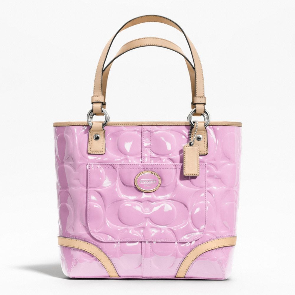 COACH f22322 PEYTON EMBOSSED PATENT TOTE 