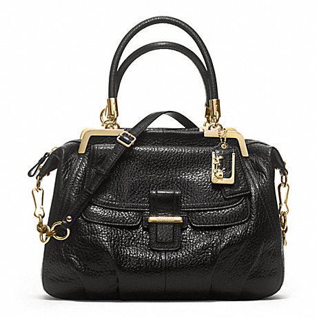 COACH MADISON PINNACLE PEBBLED LEATHER LILLY - GOLD/BLACK - f22330