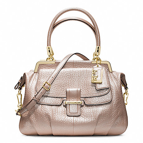 COACH f22330 MADISON PINNACLE PEBBLED LEATHER LILLY GOLD/PINK PEARL