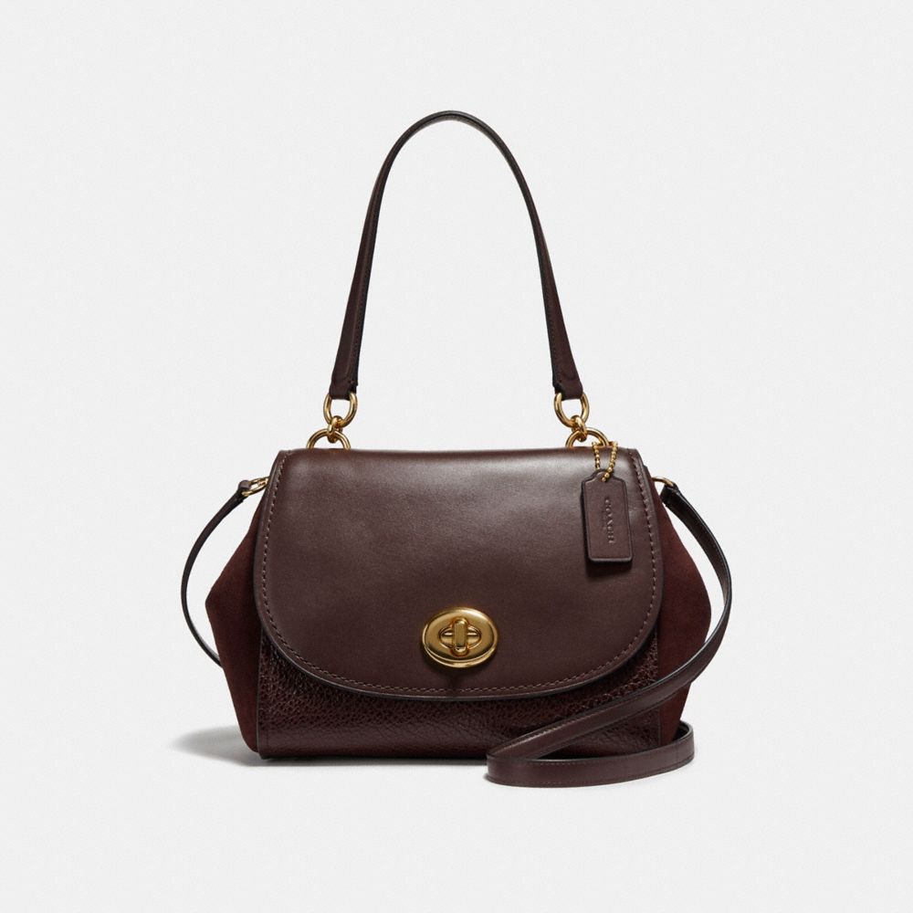 FAYE CARRYALL - LIGHT GOLD/OXBLOOD 1 - COACH F22348