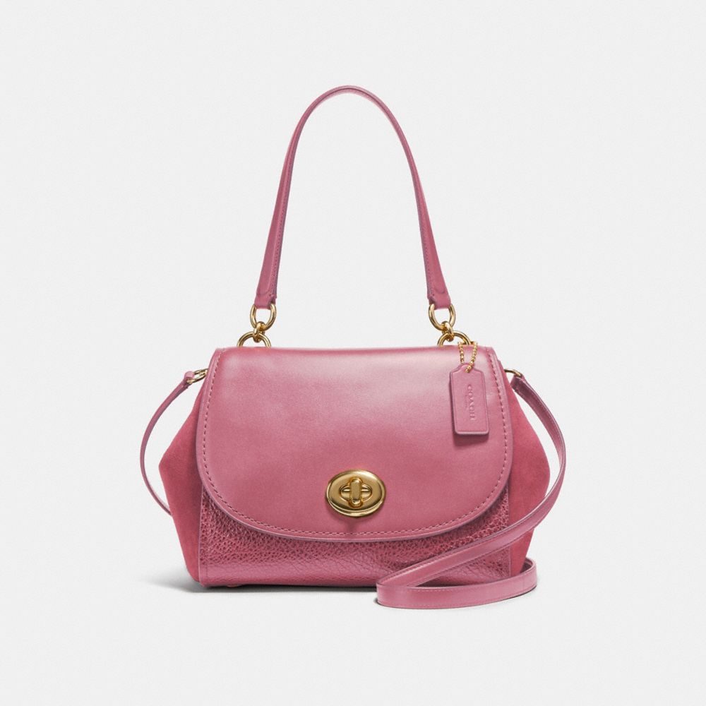 COACH f22348 FAYE CARRYALL LIGHT GOLD/ROUGE