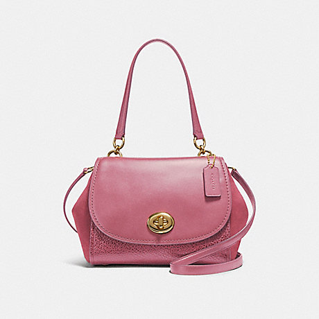 COACH FAYE CARRYALL - LIGHT GOLD/ROUGE - f22348