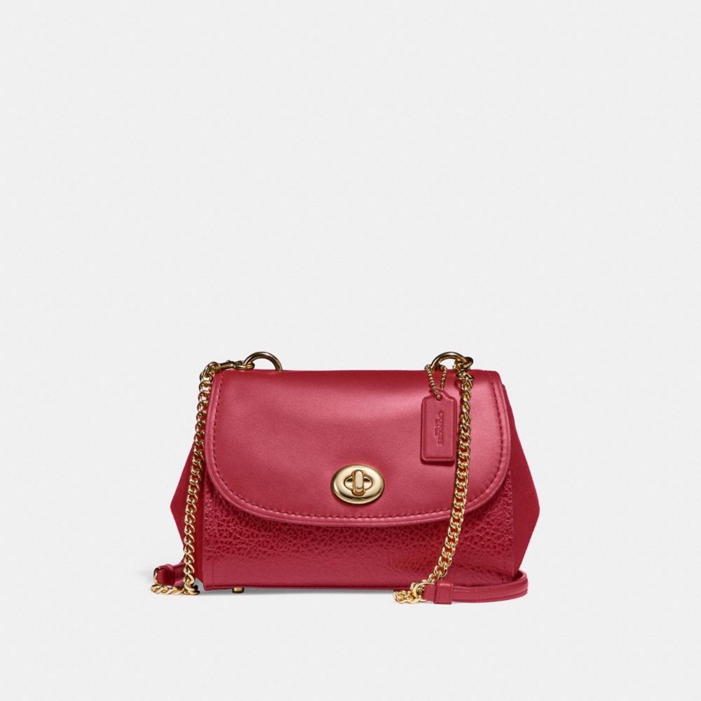 FAYE CROSSBODY - COACH f22349 - LIGHT GOLD/TRUE RED