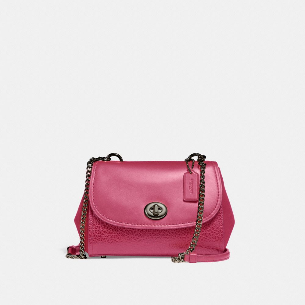 FAYE CROSSBODY - COACH f22349 - BLACK ANTIQUE NICKEL/MAGENTA