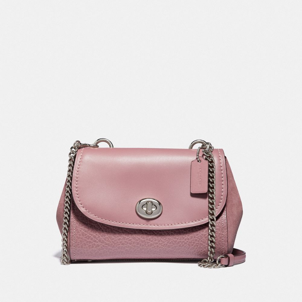 COACH f22349 FAYE CROSSBODY SILVER/DUSTY ROSE