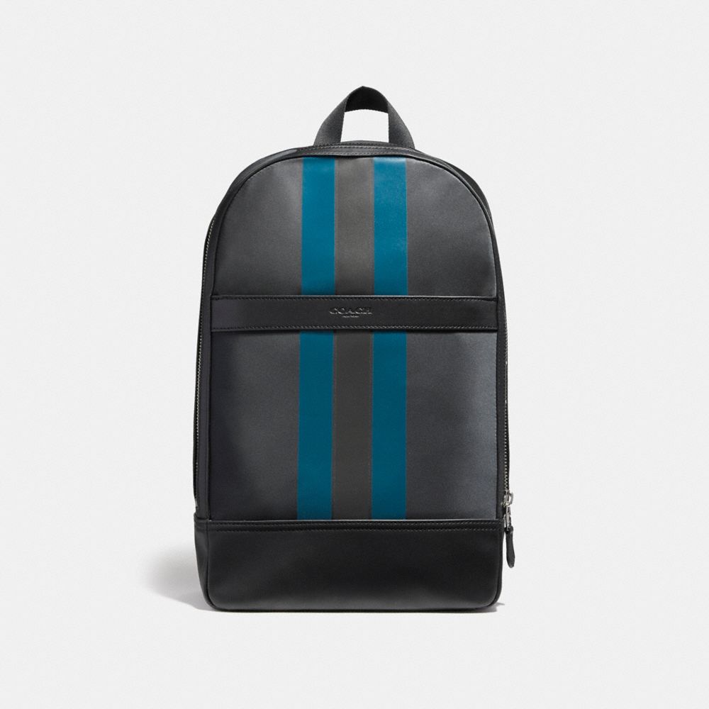 CHARLES SLIM BACKPACK WITH VARSITY STRIPE - f22374 - NIMS9