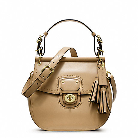 LEATHER WILLIS - COACH F22382 - BRASS/SAND