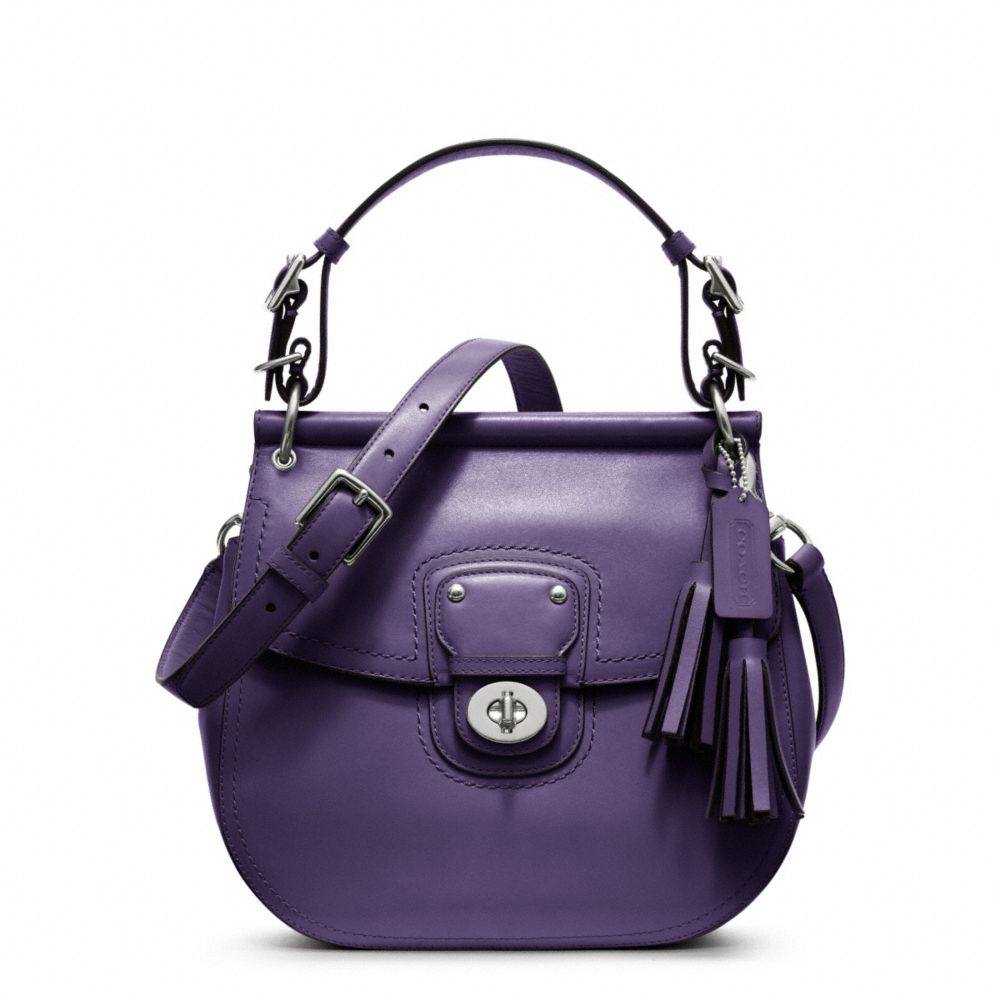 LEATHER WILLIS - SILVER/MARINE - COACH F22382