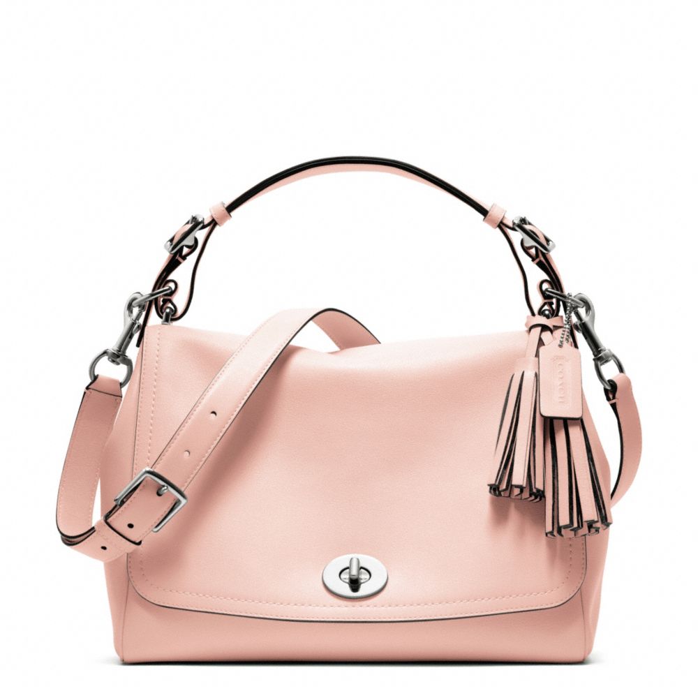 LEATHER ROMY TOP HANDLE - SILVER/BLUSH - COACH F22383