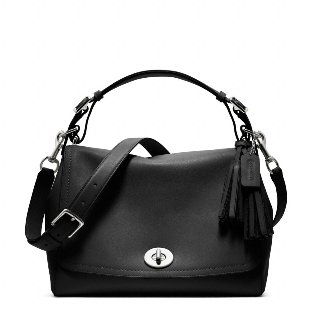 ROMY TOP HANDLE IN LEATHER - SILVER/BLACK - COACH F22383