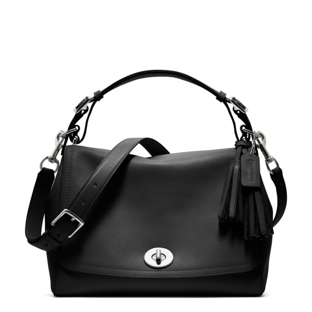 COACH ROMY TOP HANDLE IN LEATHER - SILVER/BLACK - F22383