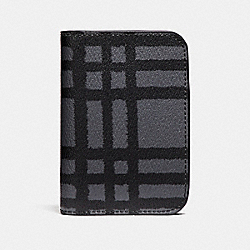 GROOMING KIT WITH WILD PLAID PRINT - COACH f22536 - GRAPHITE/BLACK PLAID