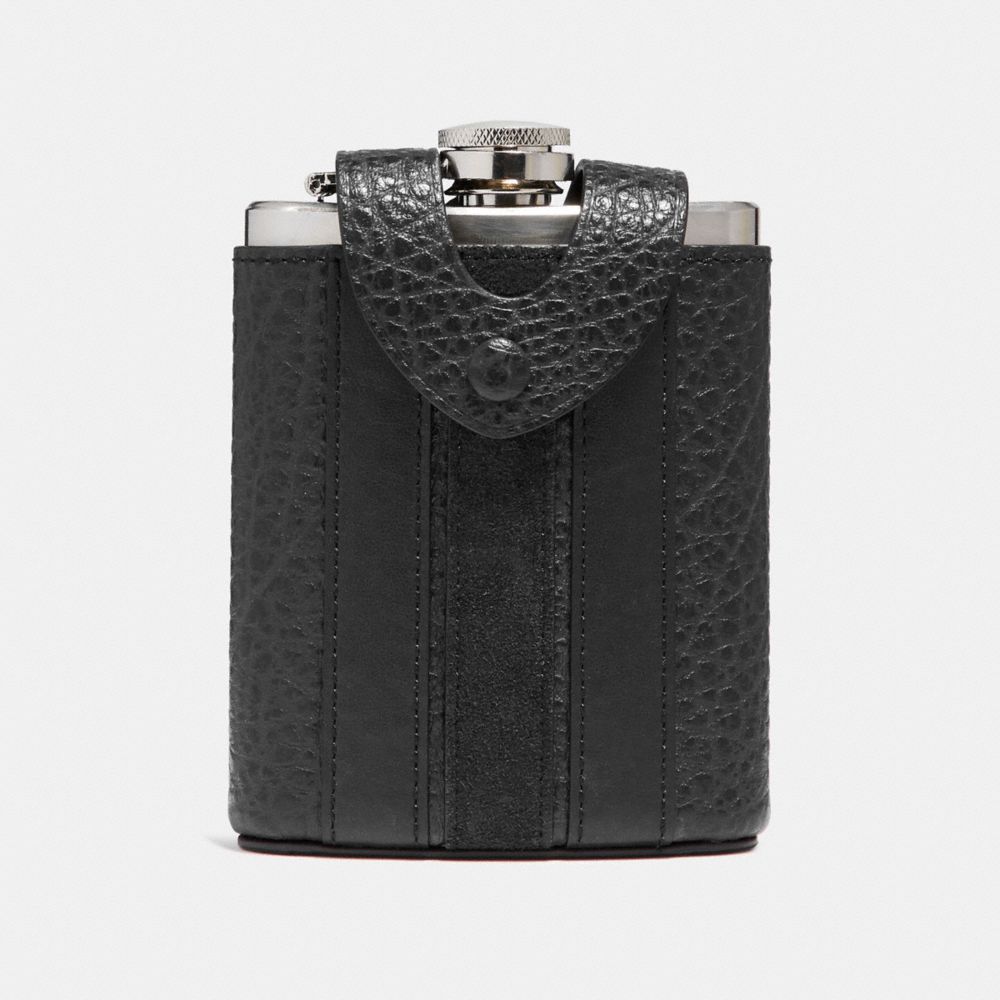 FLASK WITH VARSITY STRIPE - f22537 - BLACK