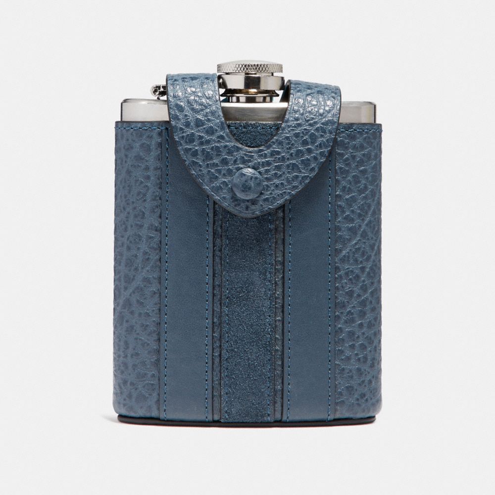 COACH F22537 Flask With Varsity Stripe DENIM