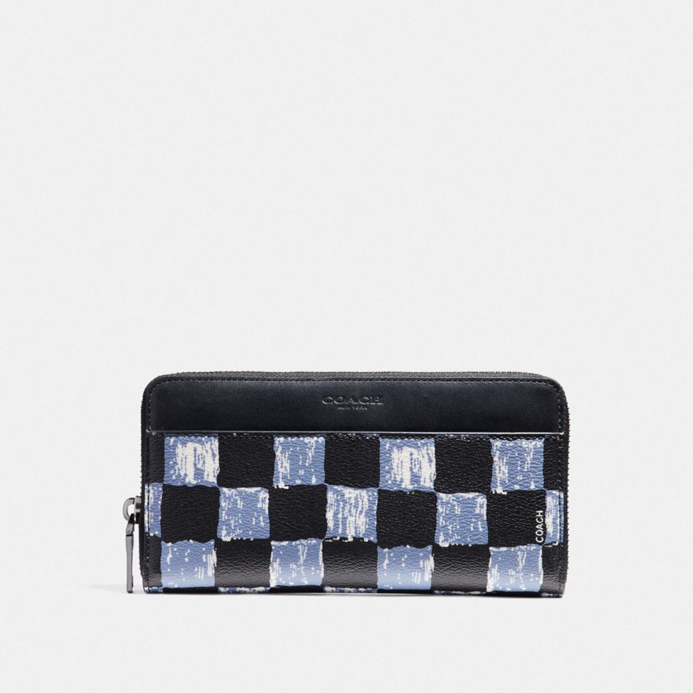 COACH F22542 ACCORDION WALLET WITH GRAPHIC CHECKER PRINT DUSK-MULTI-CHECKER