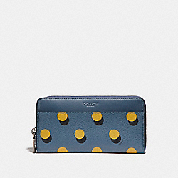 ACCORDION WALLET WITH OPTICAL DOT PRINT - COACH f22543 - MUSTARD MULTI DOT