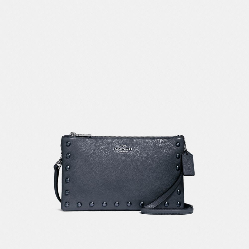 LYLA CROSSBODY WITH LACQUER RIVETS - SILVER/MIDNIGHT - COACH F22556