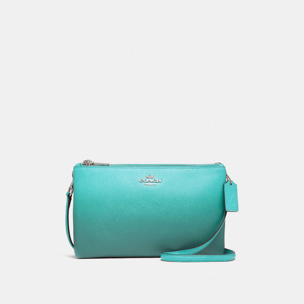 COACH f22558 LYLA CROSSBODY SILVER/SEA GREEN