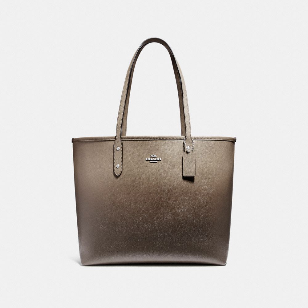 COACH F22560 OPEN CITY TOTE SILVER/FOG