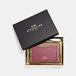 BOXED CORNER ZIP WRISTLET WITH METALLIC COLORBLOCK - COACH f22713 - LIGHT GOLD/KHAKI