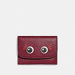 CARD POUCH WITH GLITTER FLIRTY - COACH f22736 - LIGHT GOLD/MULTICOLOR 1