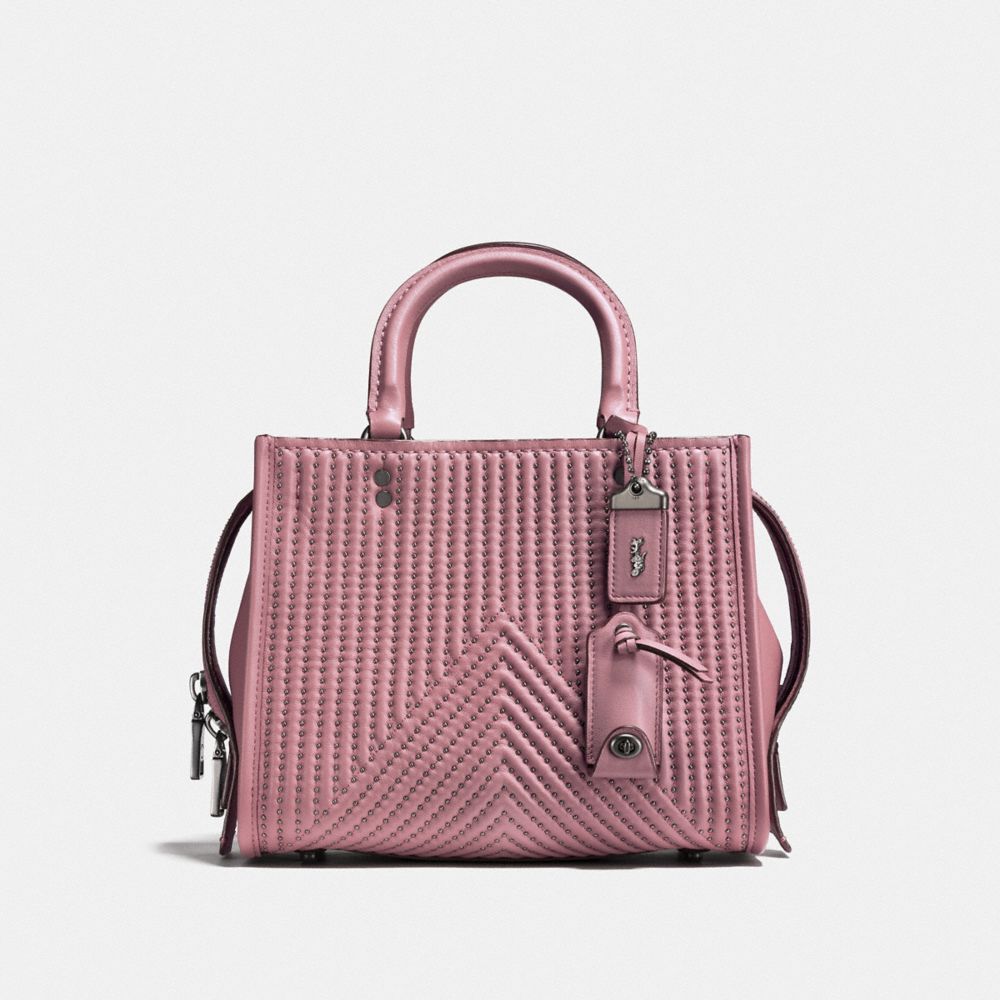 COACH F22797 - ROGUE 25 WITH QUILTING AND RIVETS BP/DUSTY ROSE