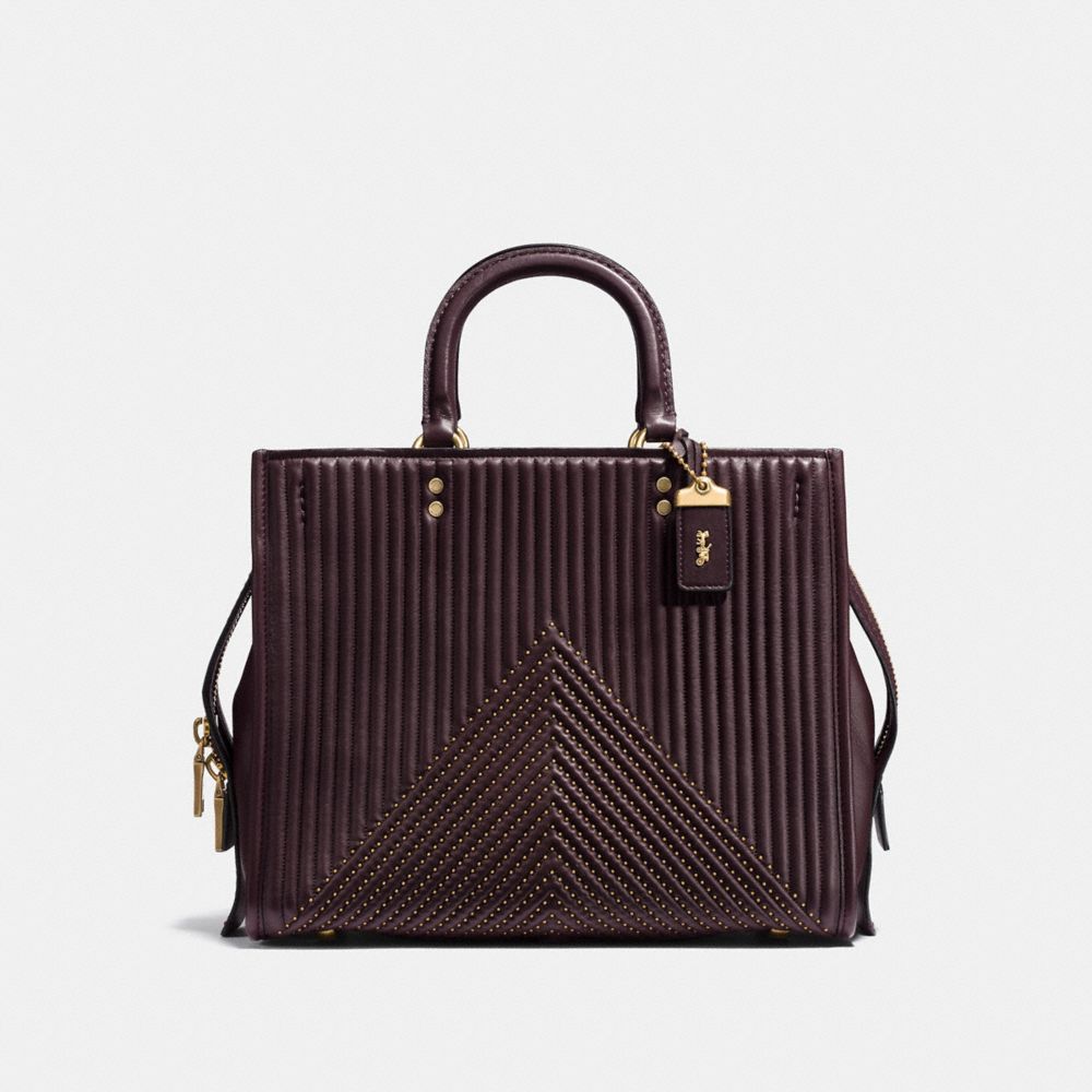 COACH F22809 ROGUE WITH QUILTING AND RIVETS OL/OXBLOOD