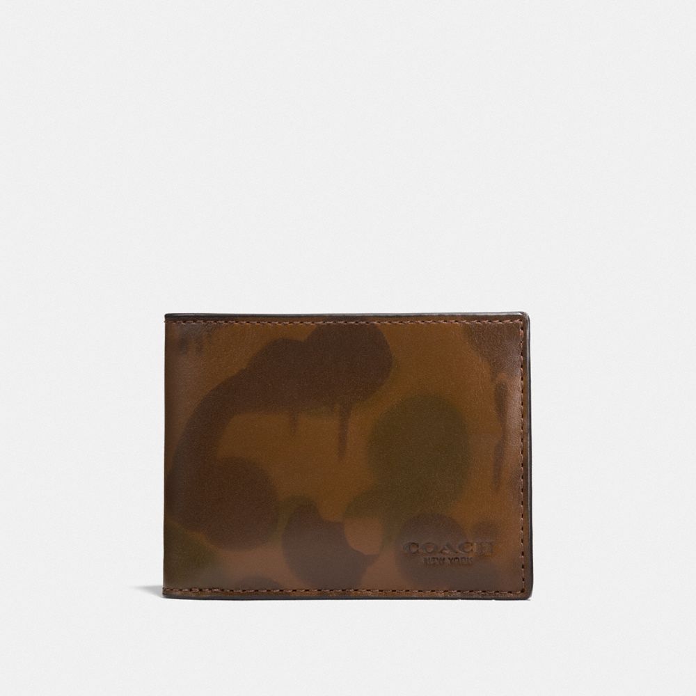 COACH F22823 Slim Billfold Wallet With Wild Beast Print SURPLUS