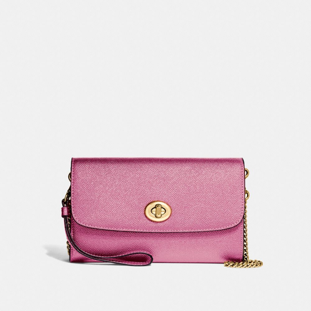 CHAIN CROSSBODY - METALLIC ANTIQUE BLUSH/LIGHT GOLD - COACH F22828