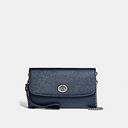 CHAIN CROSSBODY - COACH f22828 - SILVER/METALLIC NAVY