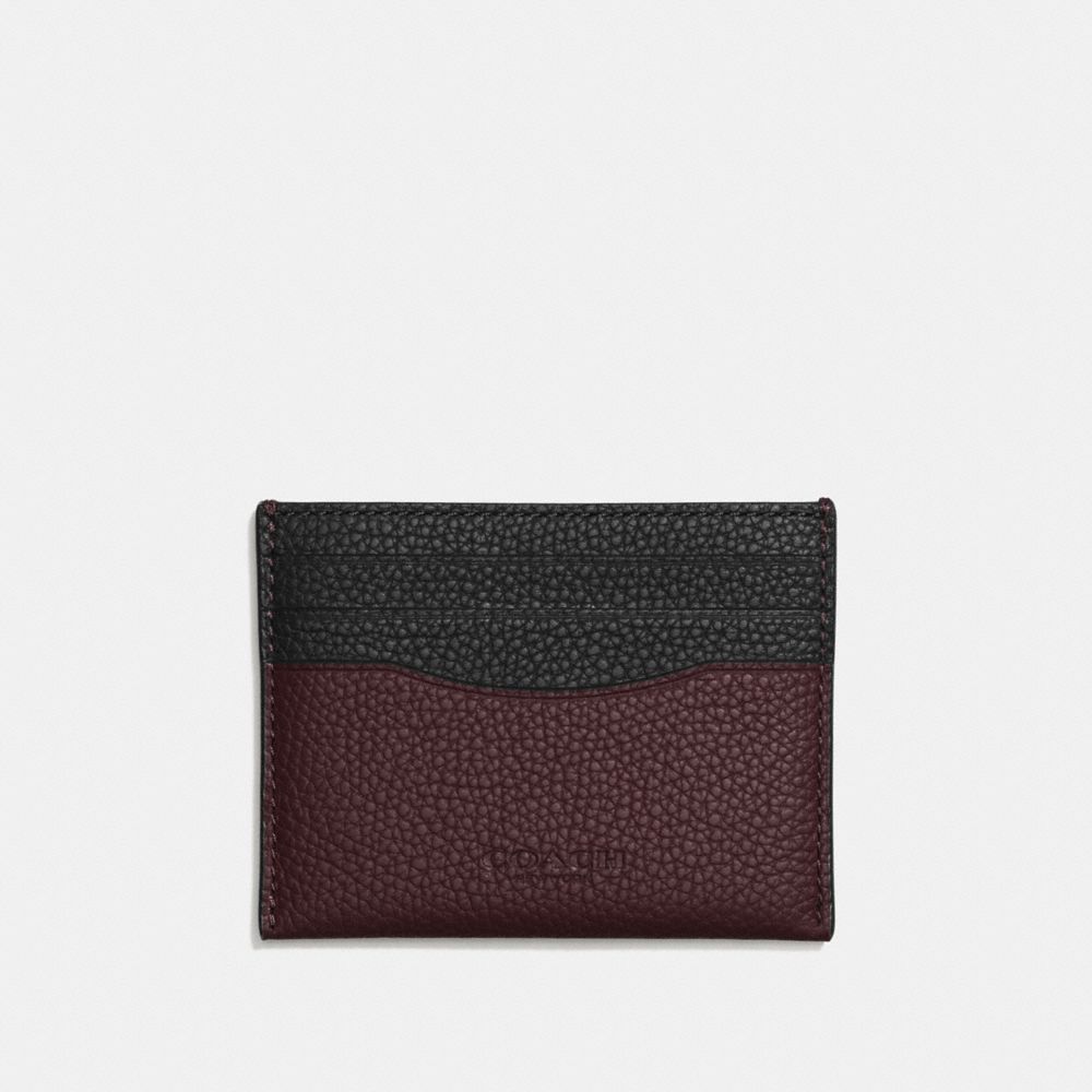 COACH F22846 CARD CASE OXBLOOD/BLACK