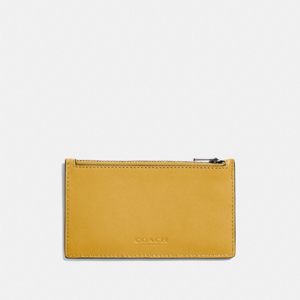 COACH ZIP CARD CASE - FLAX - F22879