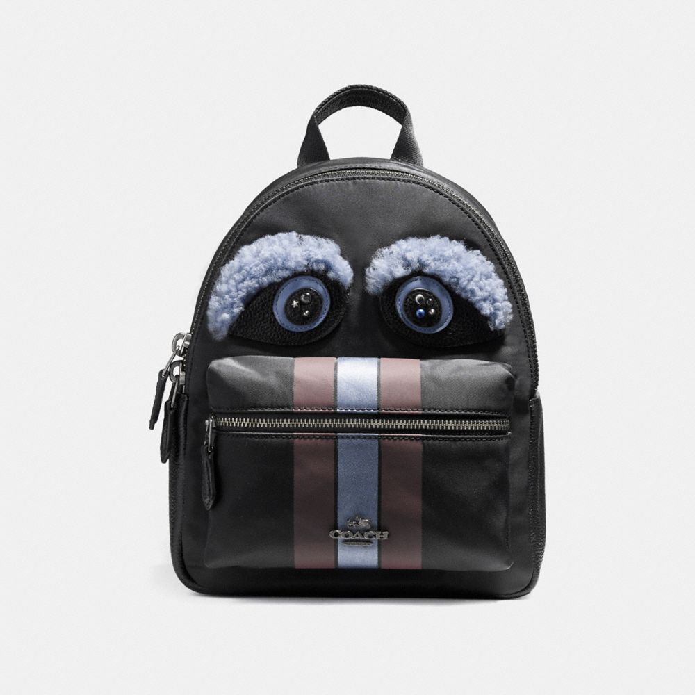 COACH F22894 Mini Charlie Backpack ANTIQUE NICKEL/BLACK