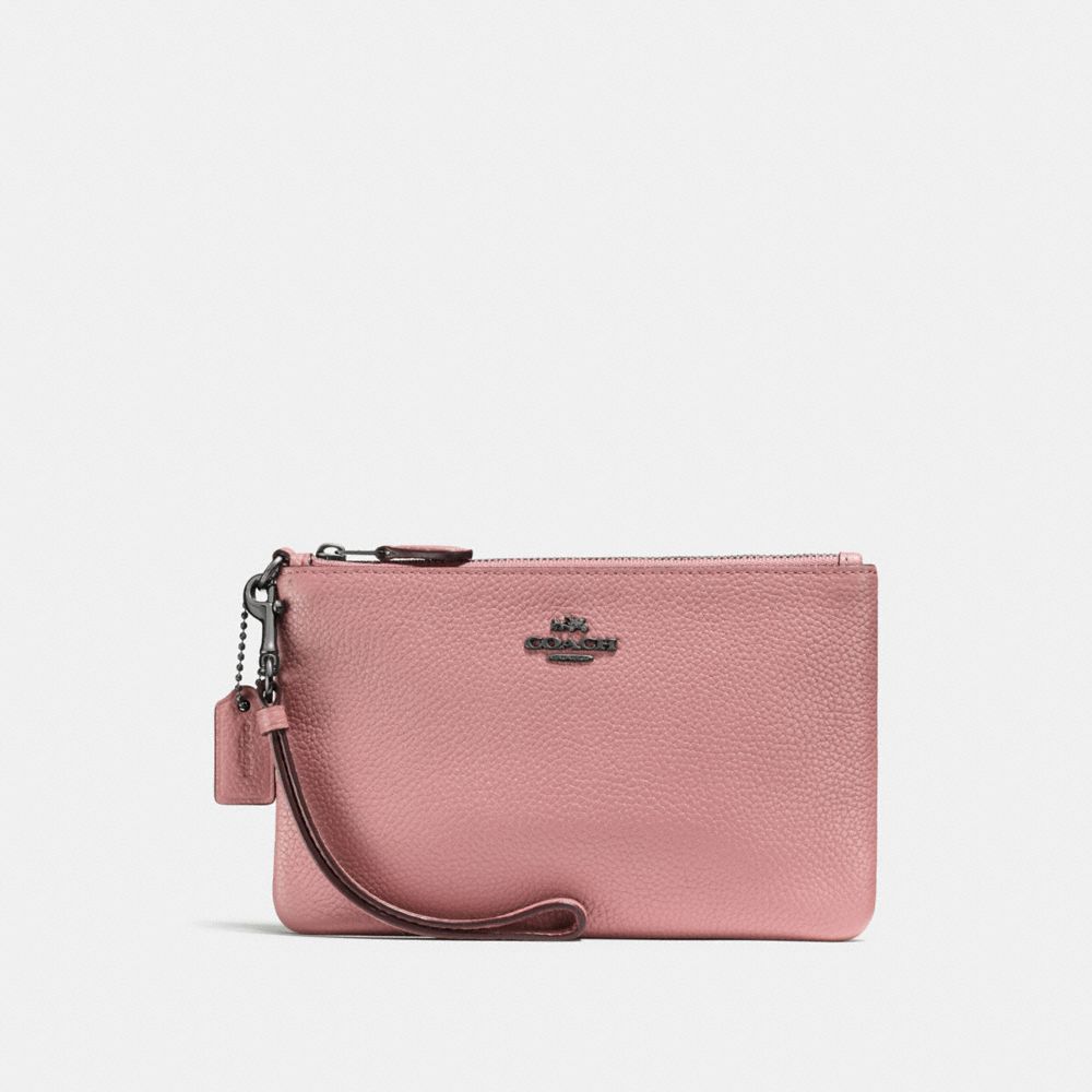 SMALL WRISTLET - COACH f22952 - DUSTY ROSE/DARK GUNMETAL