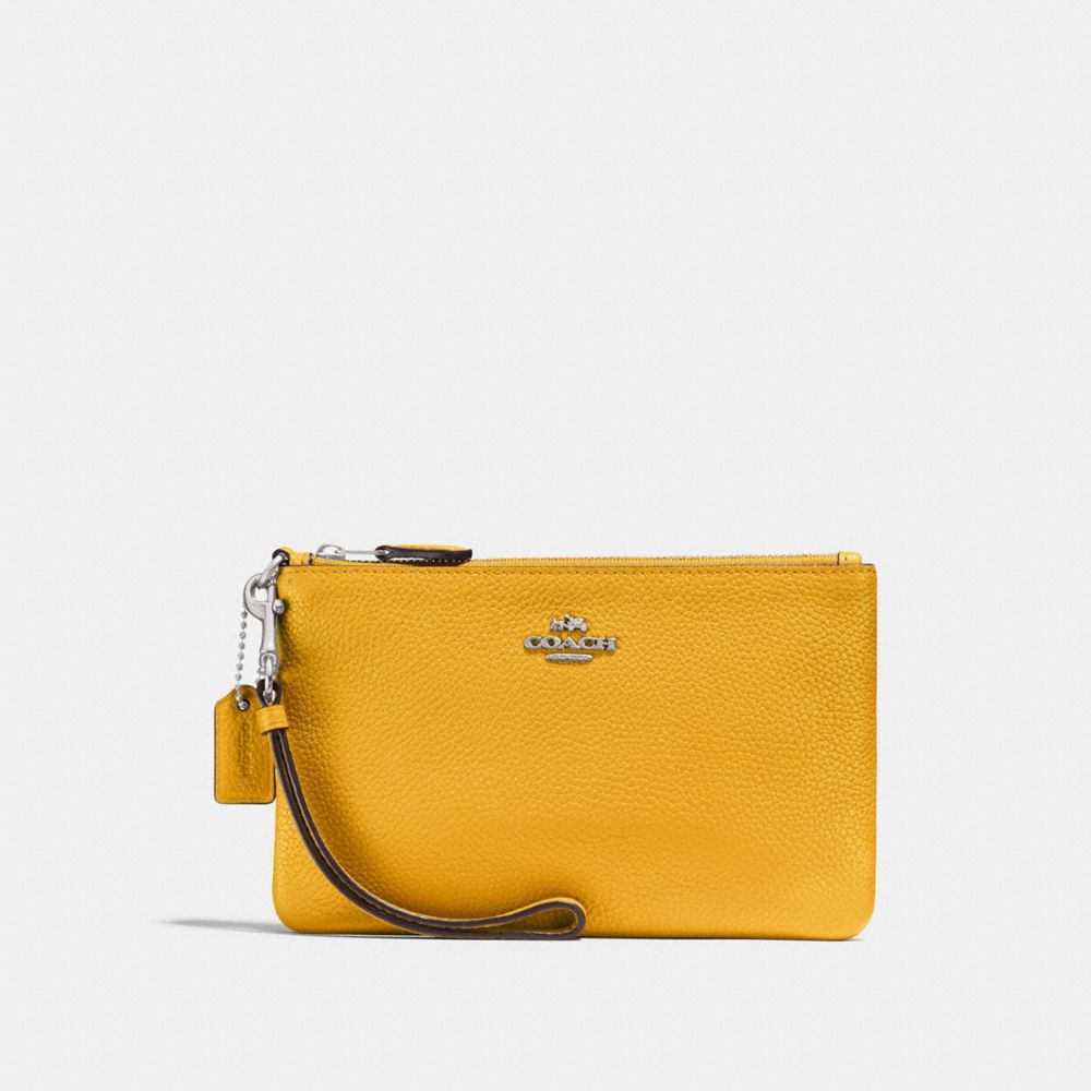 COACH SMALL WRISTLET - CANARY/SILVER - F22952