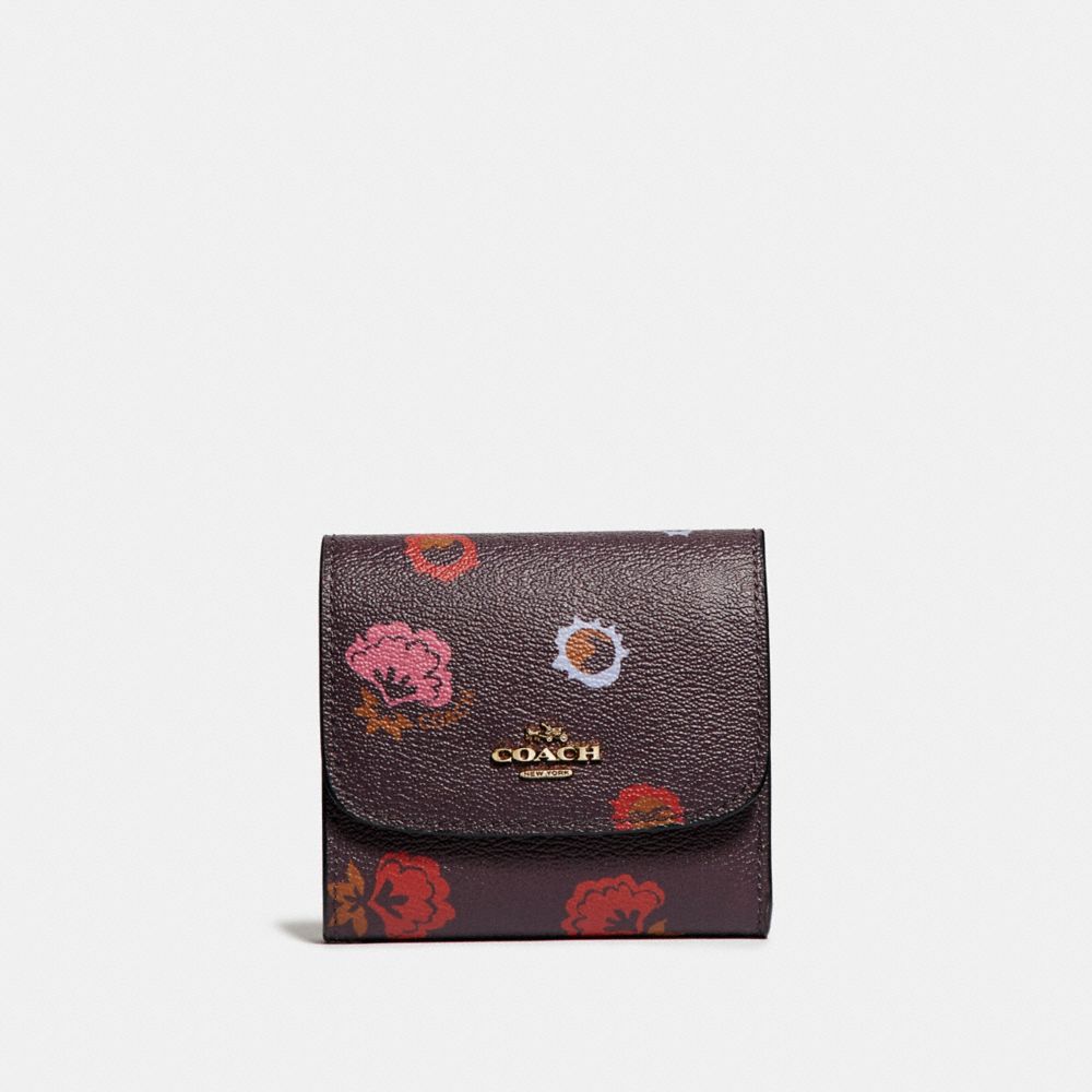 SMALL WALLET WITH PRIMROSE FLORAL PRINT - IMFCG - COACH F22969