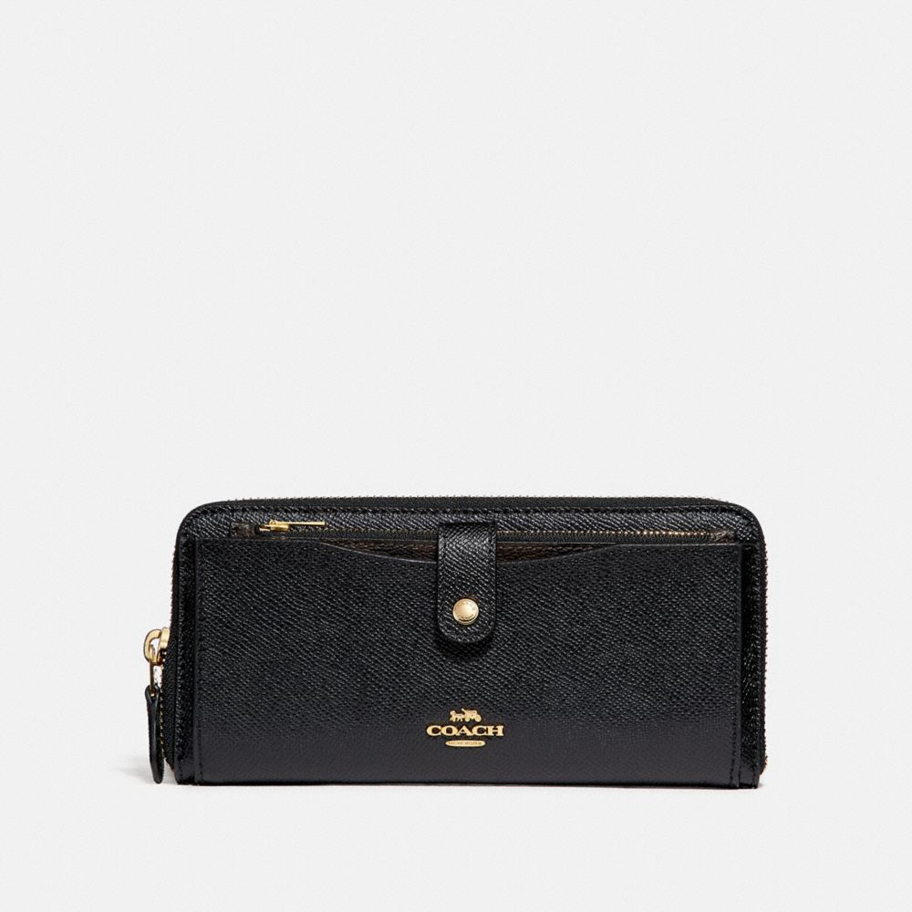 MULTIFUNCTION WALLET - COACH f22997 - BLACK/IMITATION GOLD