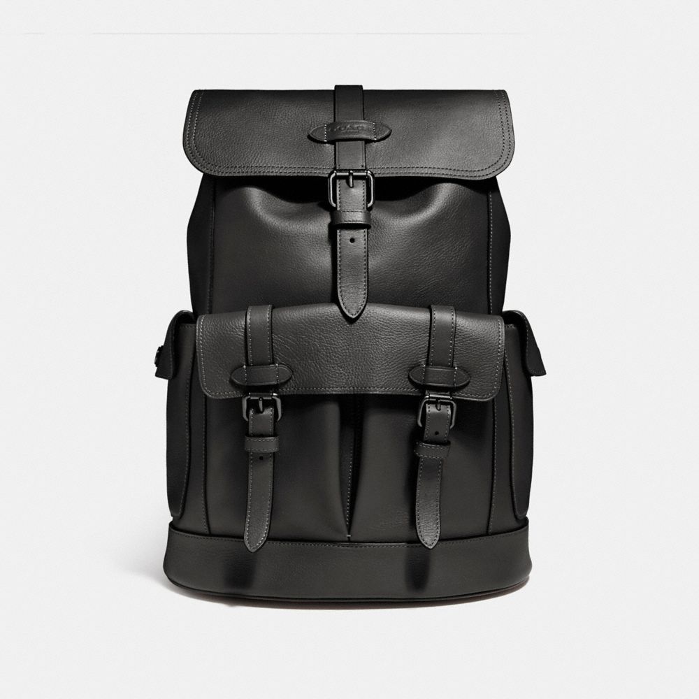 COACH F23202 Hudson Backpack ANTIQUE NICKEL/BLACK