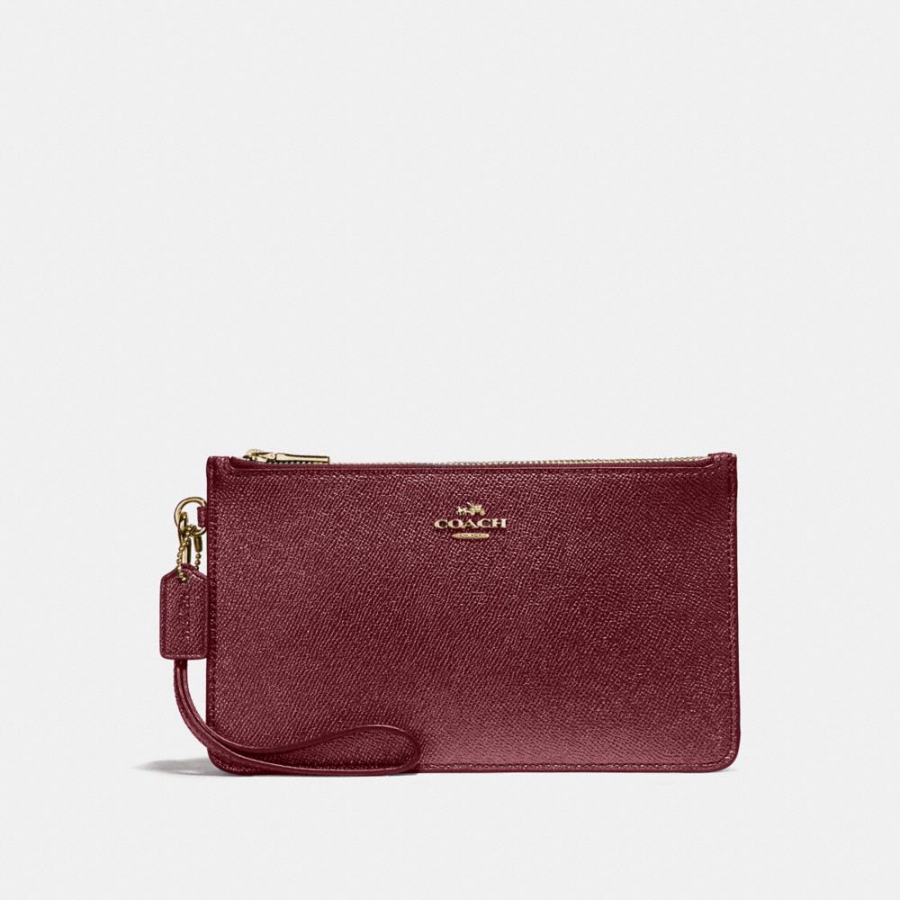 CROSBY CLUTCH - COACH f23223 - LIGHT GOLD/METALLIC CHERRY