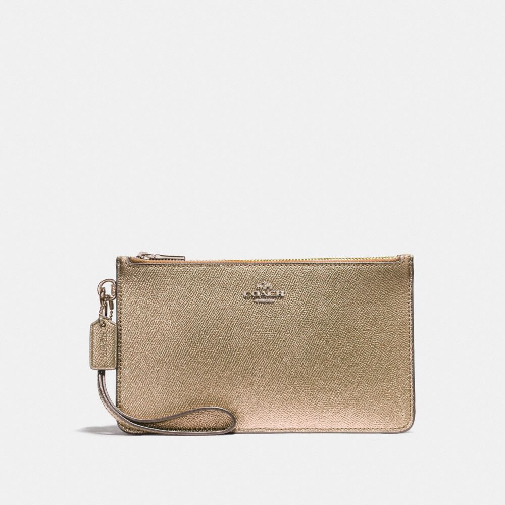 COACH F23223 Crosby Clutch LIGHT GOLD/PLATINUM