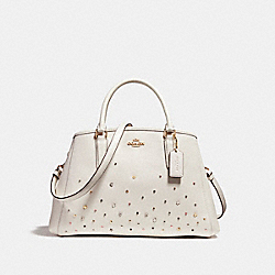 SMALL MARGOT CARRYALL WITH STARDUST STUDS - COACH f23235 - LIGHT GOLD/CHALK