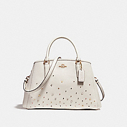 COACH F23235 - SMALL MARGOT CARRYALL WITH STARDUST STUDS LIGHT GOLD/CHALK