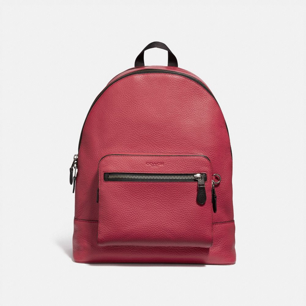 COACH F23247 West Backpack TRUE RED/BLACK ANTIQUE NICKEL