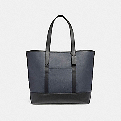 WEST TOTE IN COLORBLOCK - f23248 - MIDNIGHT NAVY/BLACK/BLACK ANTIQUE NICKEL