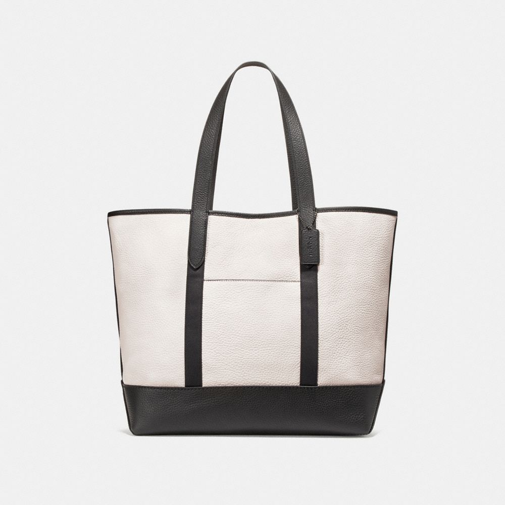 COACH F23248 West Tote In Colorblock CHALK/BLACK/BLACK ANTIQUE NICKEL