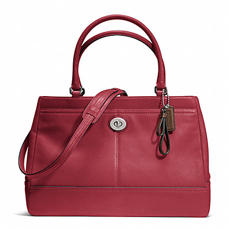 COACH F23268 PARK LEATHER LARGE CARRYALL SILVER/BLACK-CHERRY